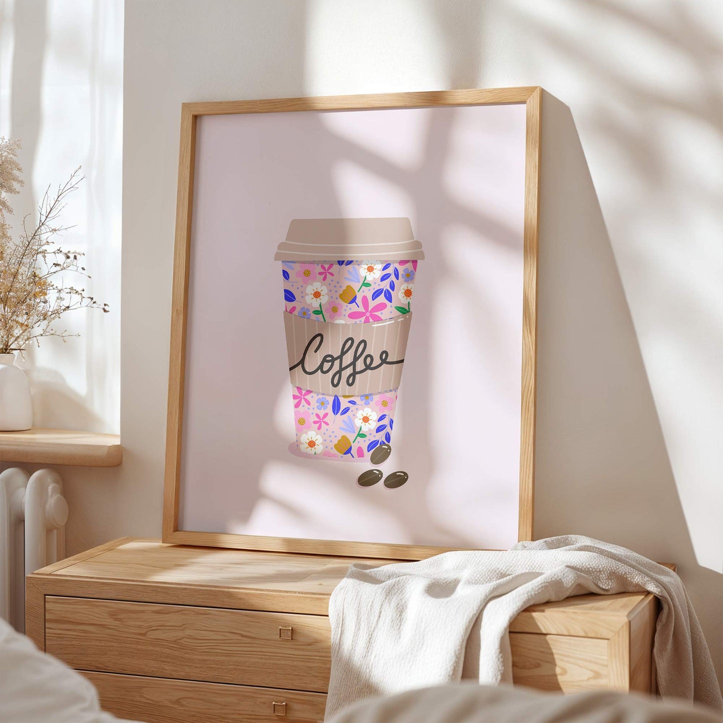 Art Print: Pink Takeaway Coffee Cup