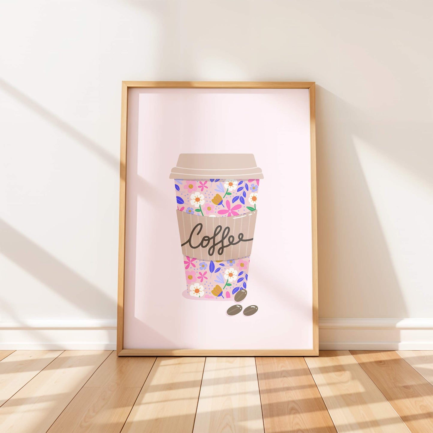 Art Print: Pink Takeaway Coffee Cup