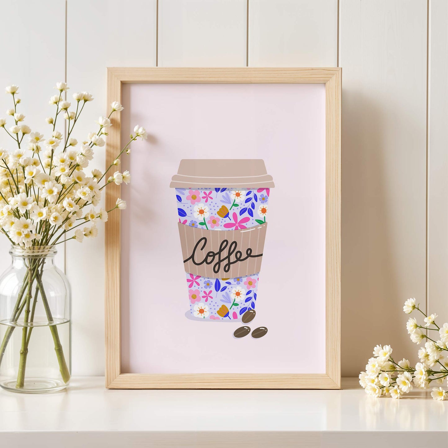 Art Print: Lilac Takeaway Coffee Cup