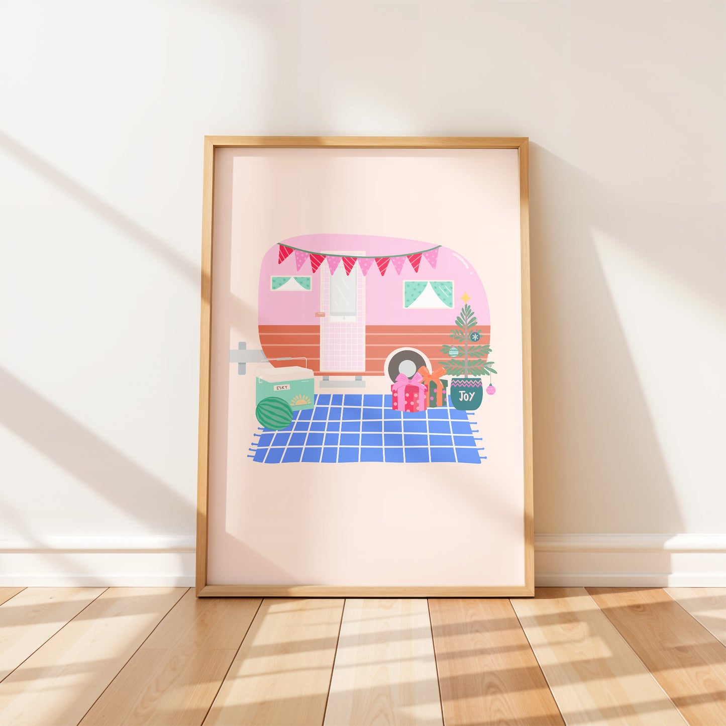 Art Print: Christmas Camper