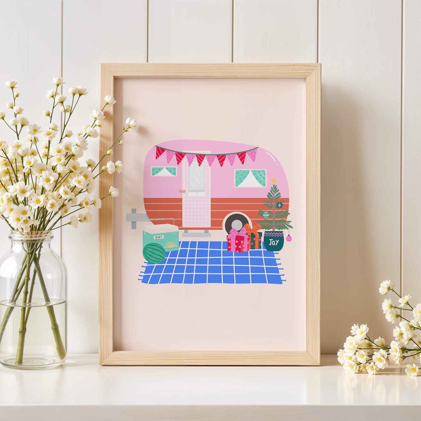 Art Print: Christmas Camper