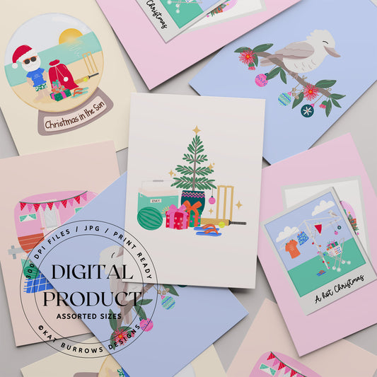 Digital Art Print: Christmas in Summer Bundle