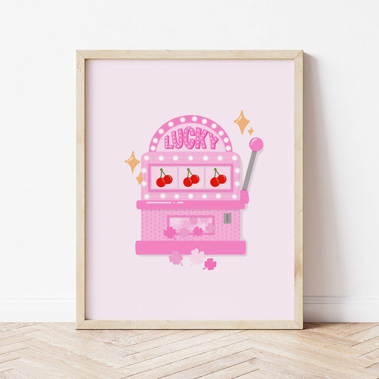 Art Print: Lucky Slot Machine