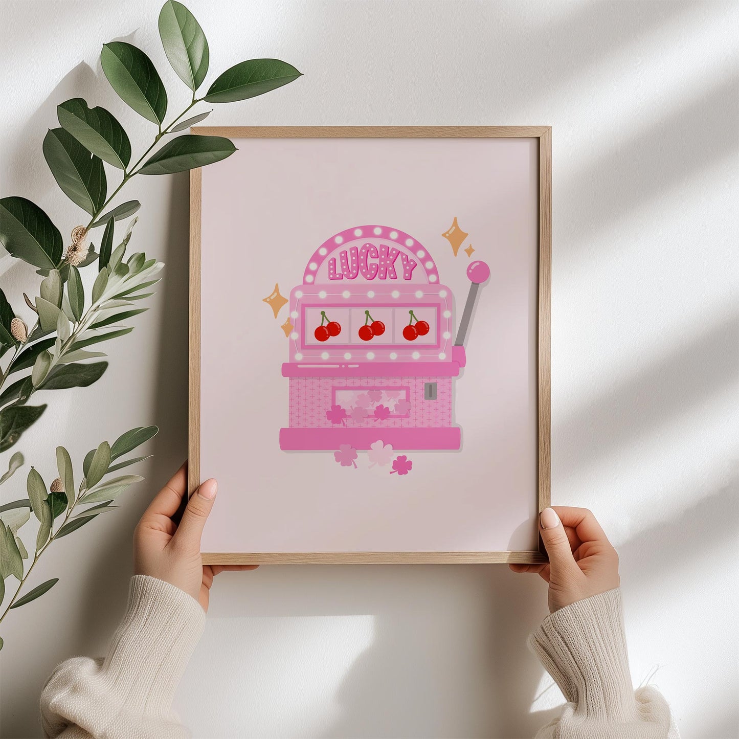 Art Print: Lucky Slot Machine