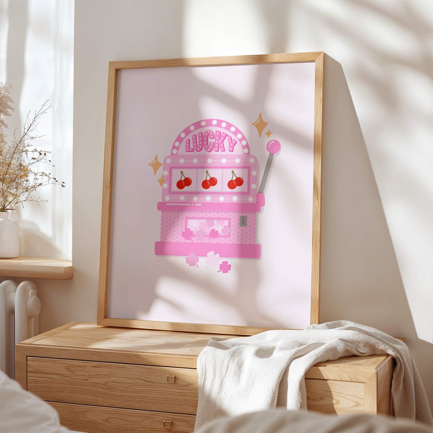 Art Print: Lucky Slot Machine