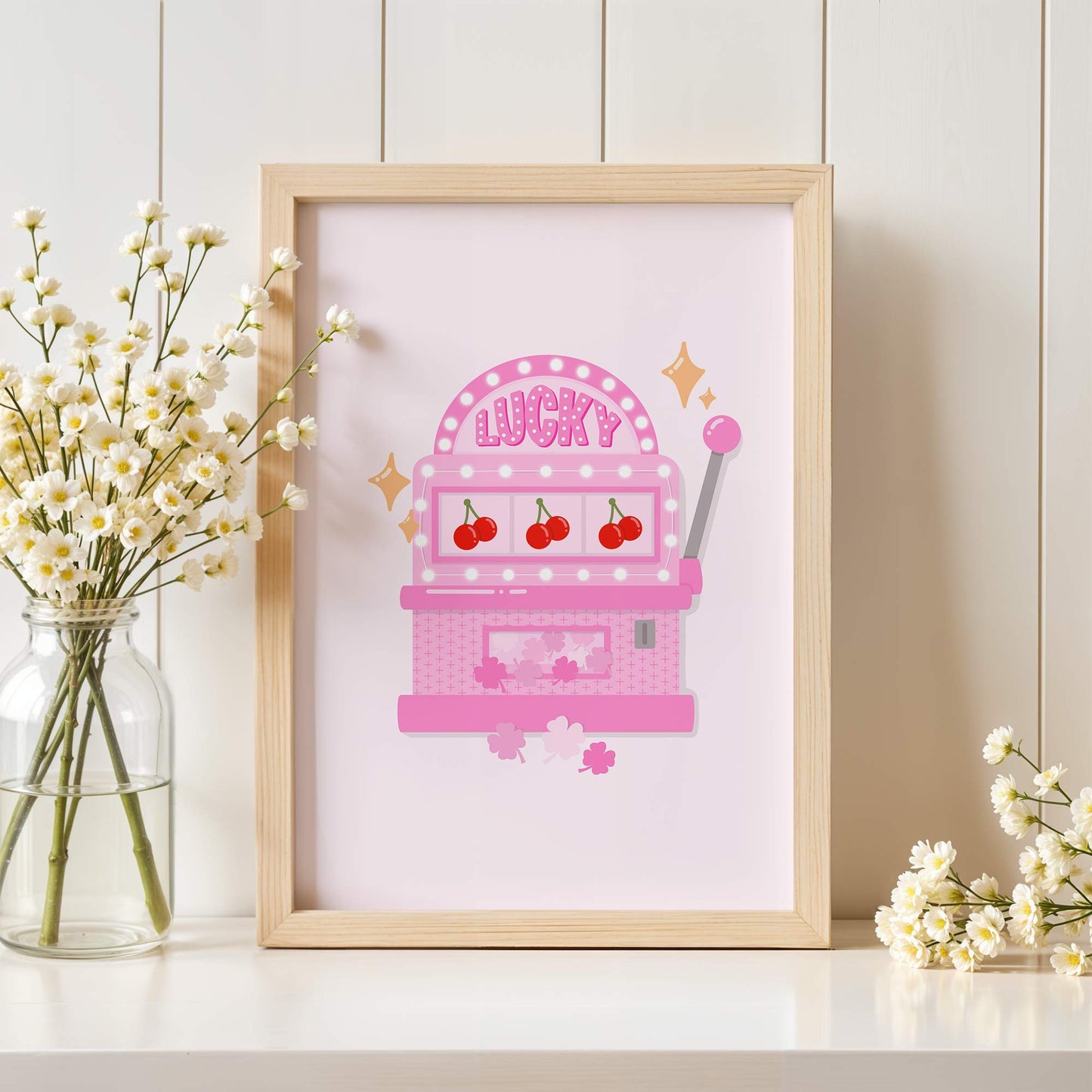 Art Print: Lucky Slot Machine