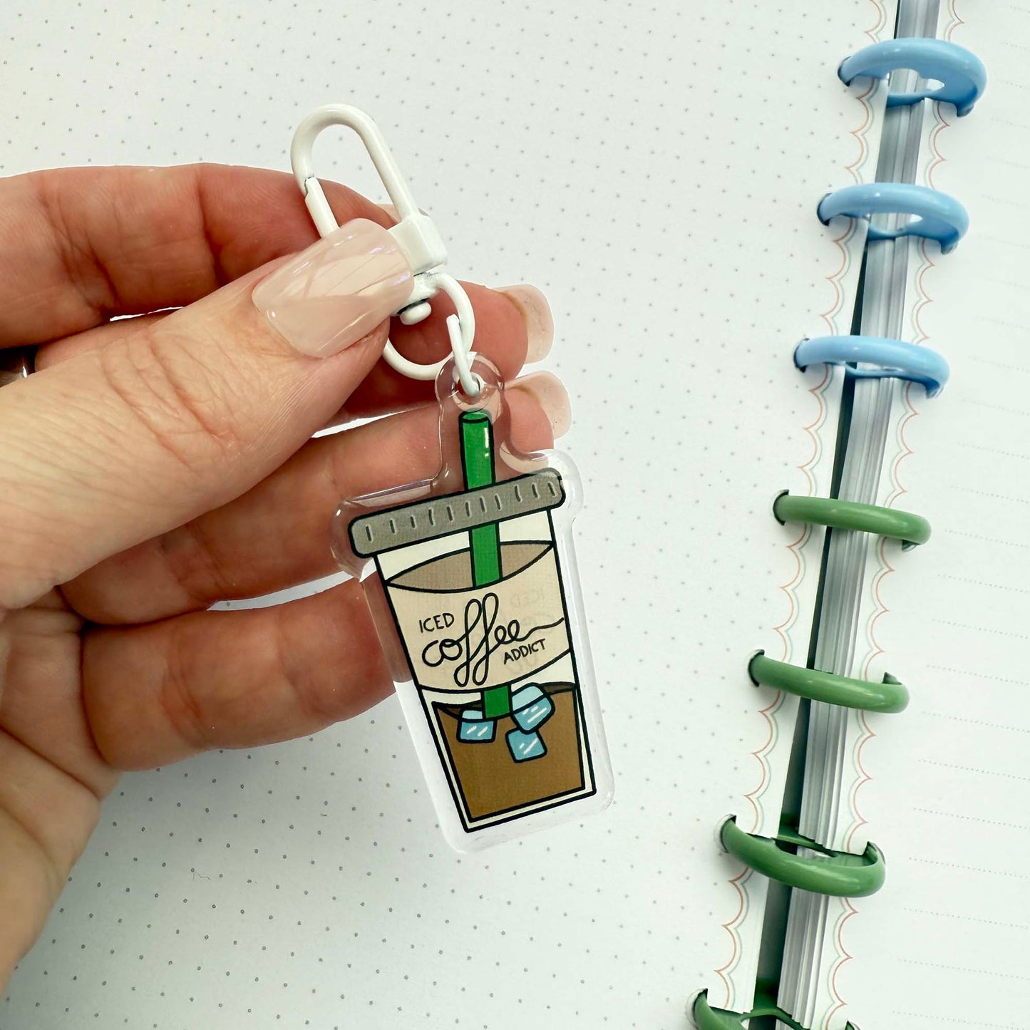 Keychain: Iced Coffee Addict