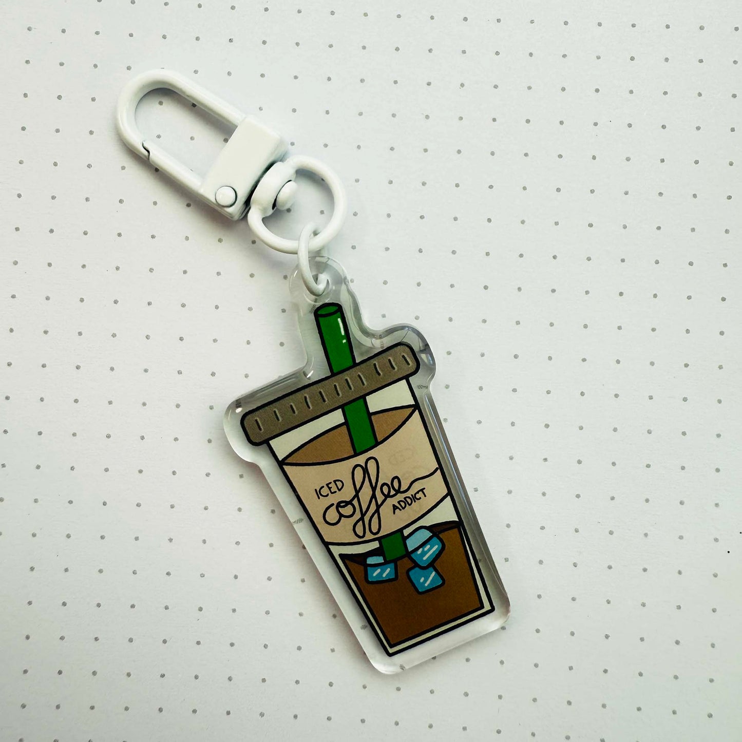 Keychain: Iced Coffee Addict