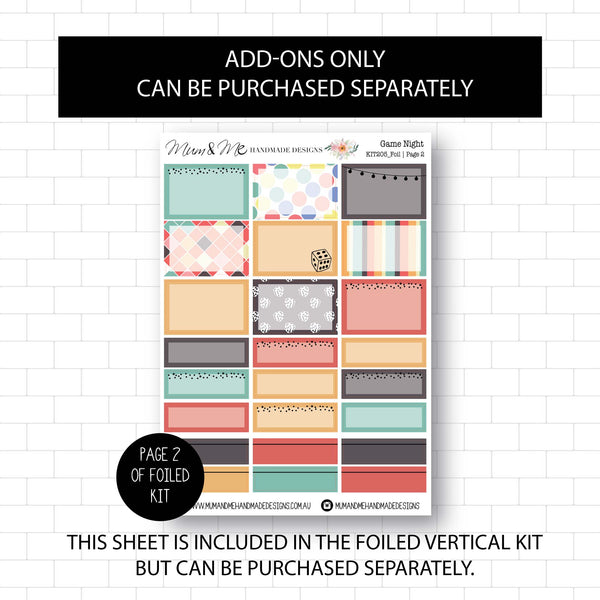 Foiled Kit: Game Night (GOLD FOIL)