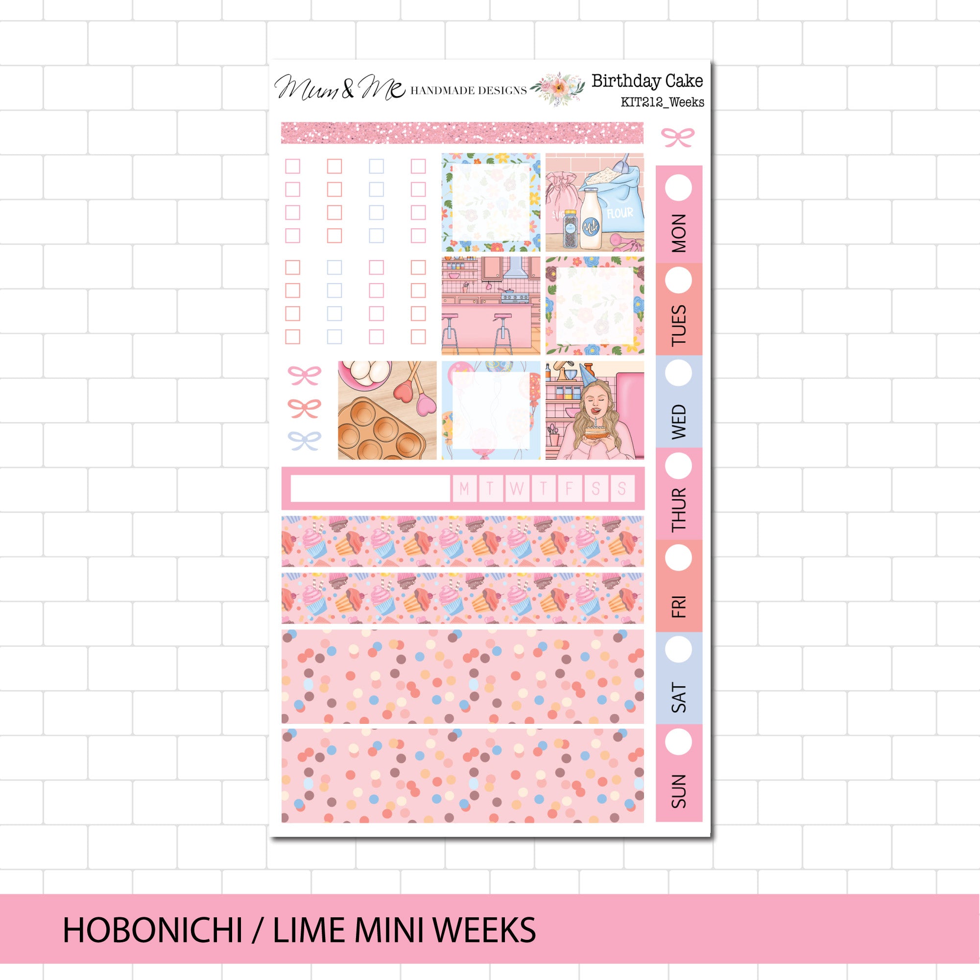 Hobonichi/Lime Weeks: Birthday Cake