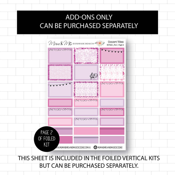 Deluxe Foiled Kit: Concert Vibes (SILVER FOIL)