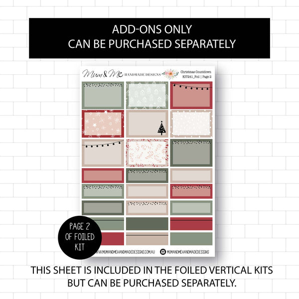 Deluxe Foiled Kit: Christmas Countdown (GOLD FOIL)