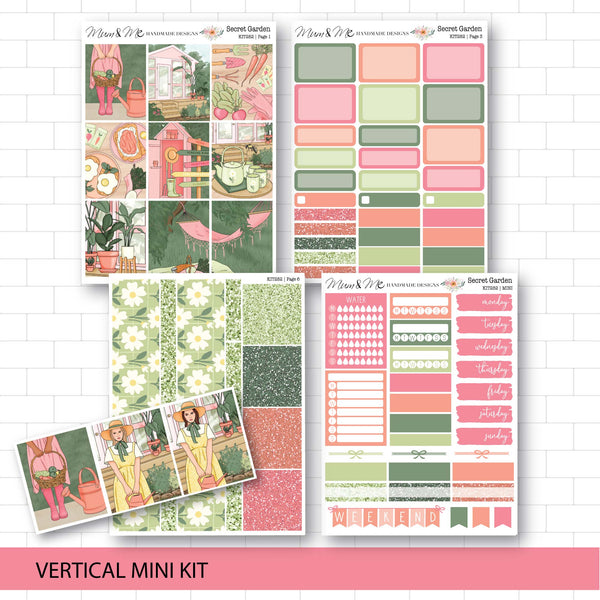 Secret Garden Planner Stickers, Mini Kit Planner Stickers, Secret ...
