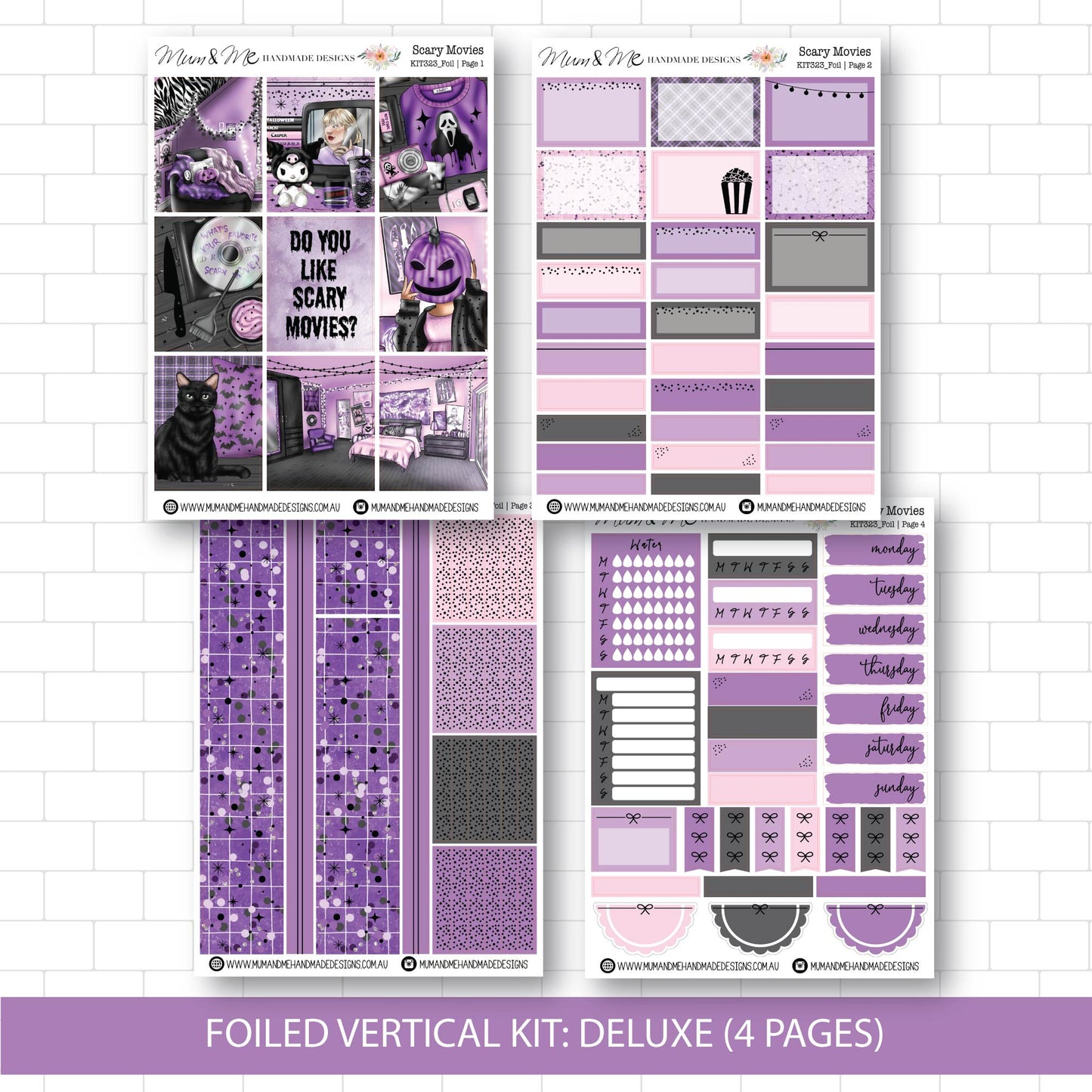 Deluxe Foiled Kit: Scary Movies (SILVER FOIL)