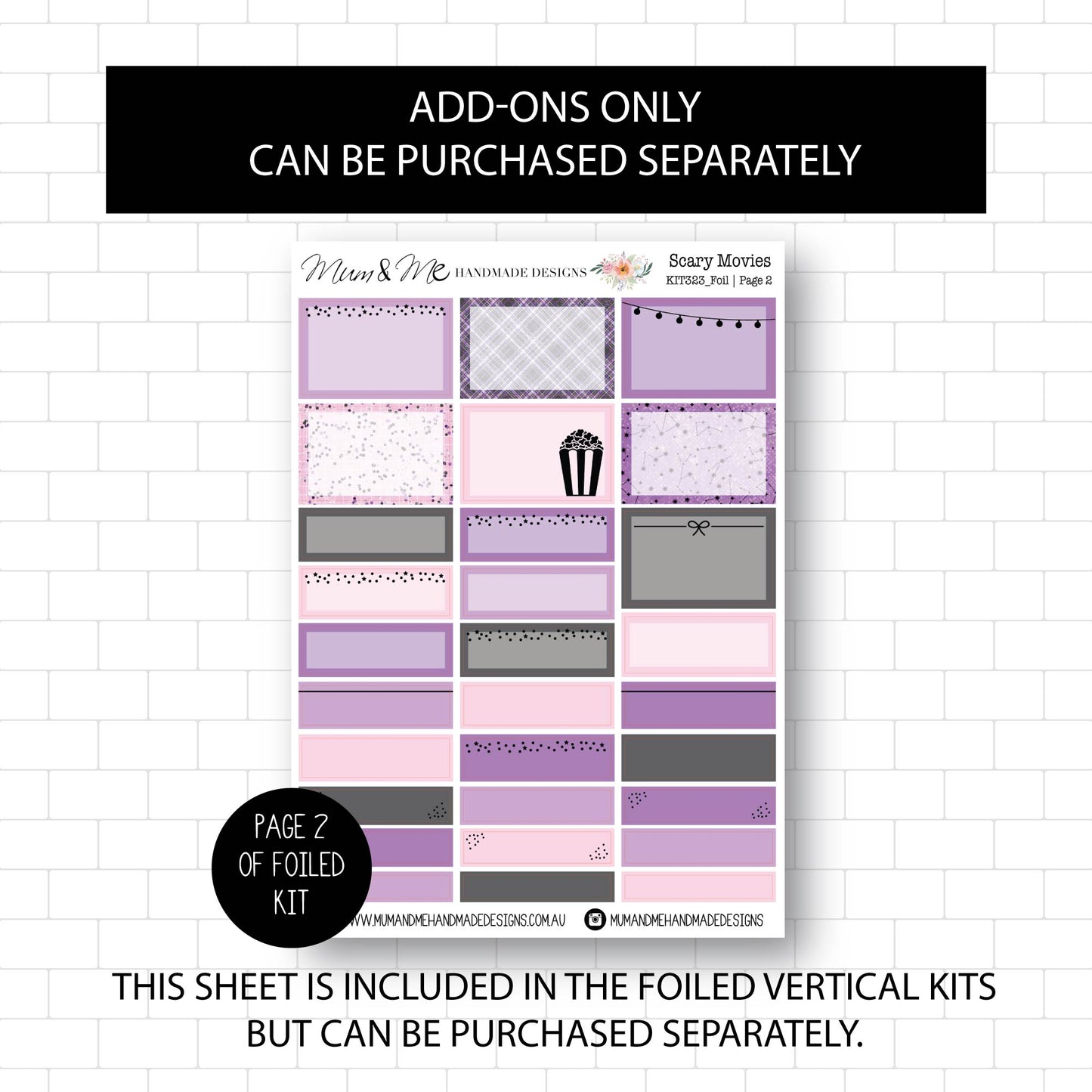 Deluxe Foiled Kit: Scary Movies (SILVER FOIL)