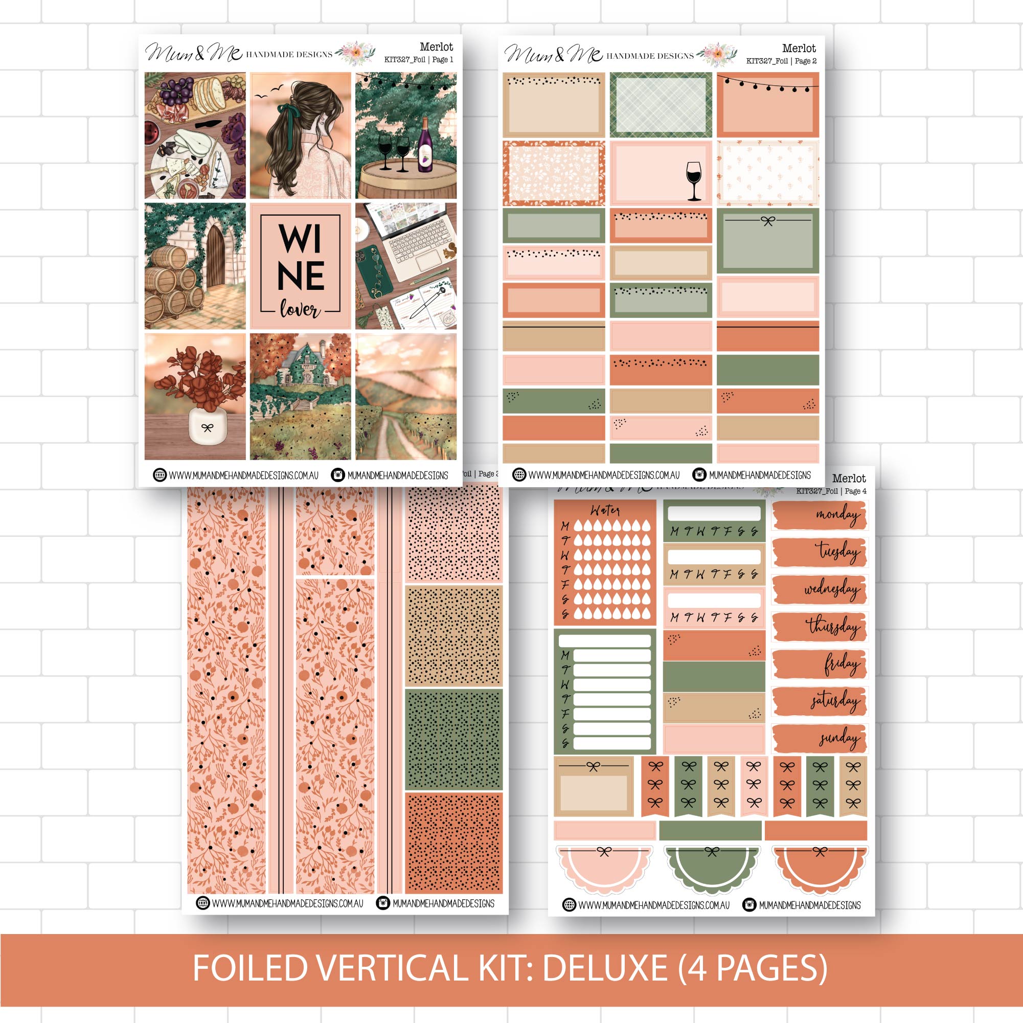 Deluxe Foiled Kit: Merlot (ROSE GOLD FOIL)