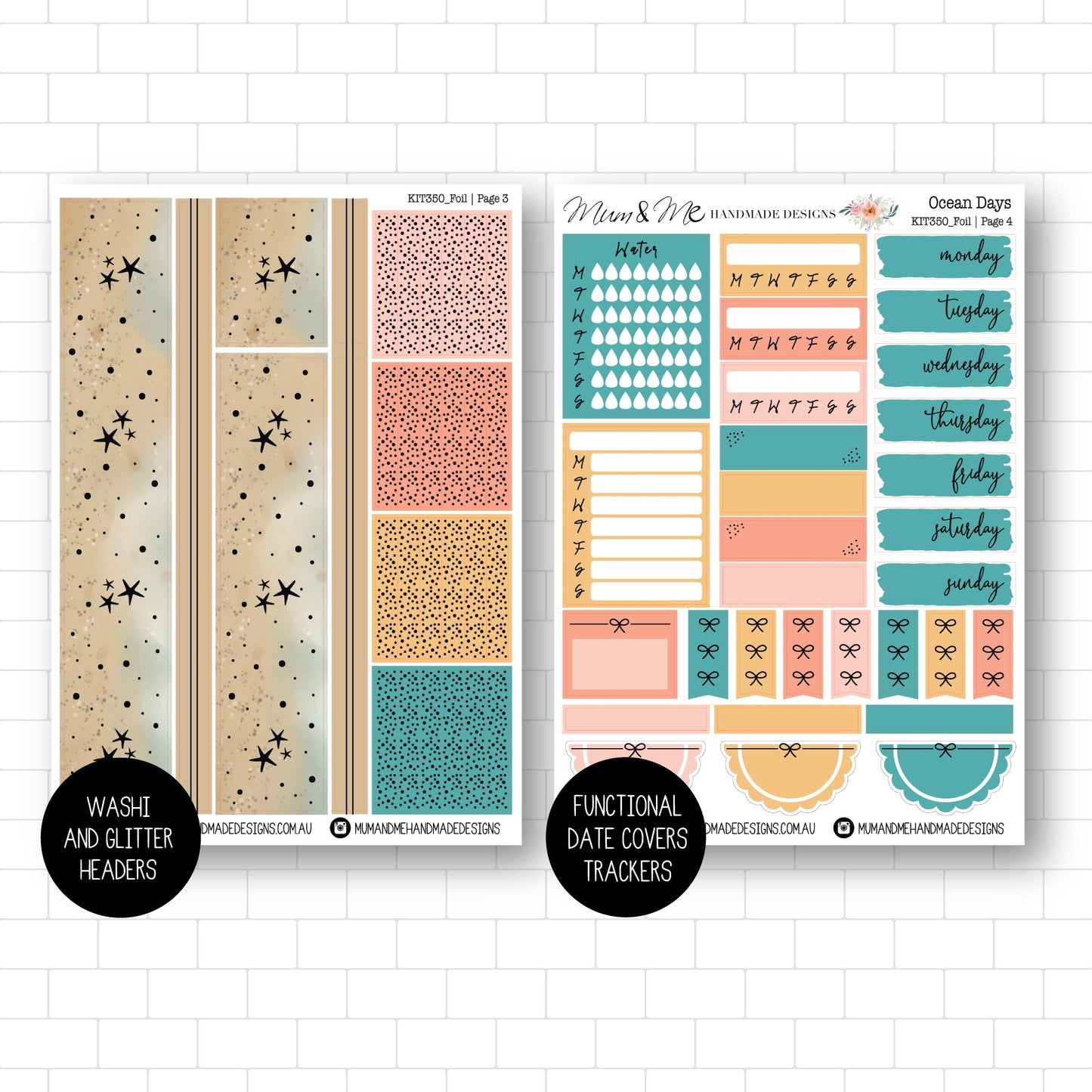 Deluxe Foiled Kit: Ocean Days (GOLD FOIL)