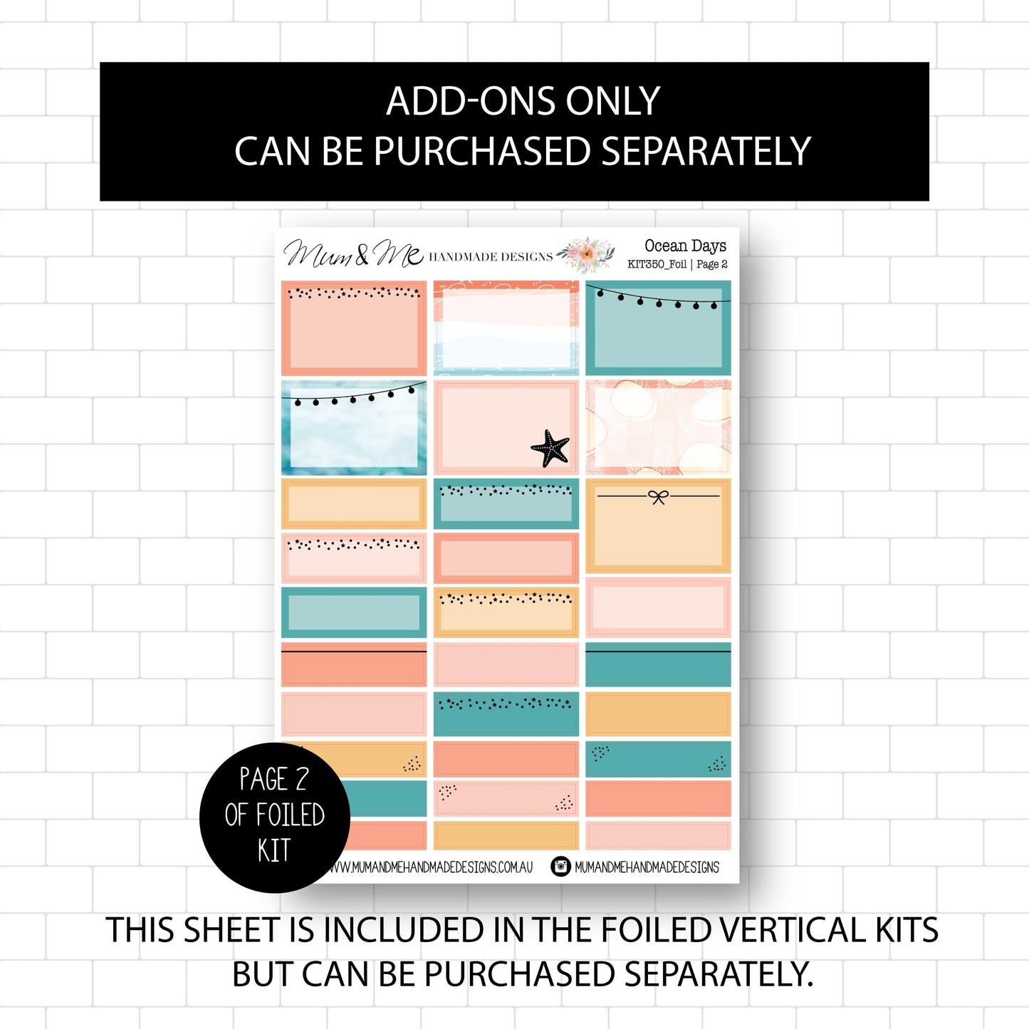 Deluxe Foiled Kit: Ocean Days (GOLD FOIL)