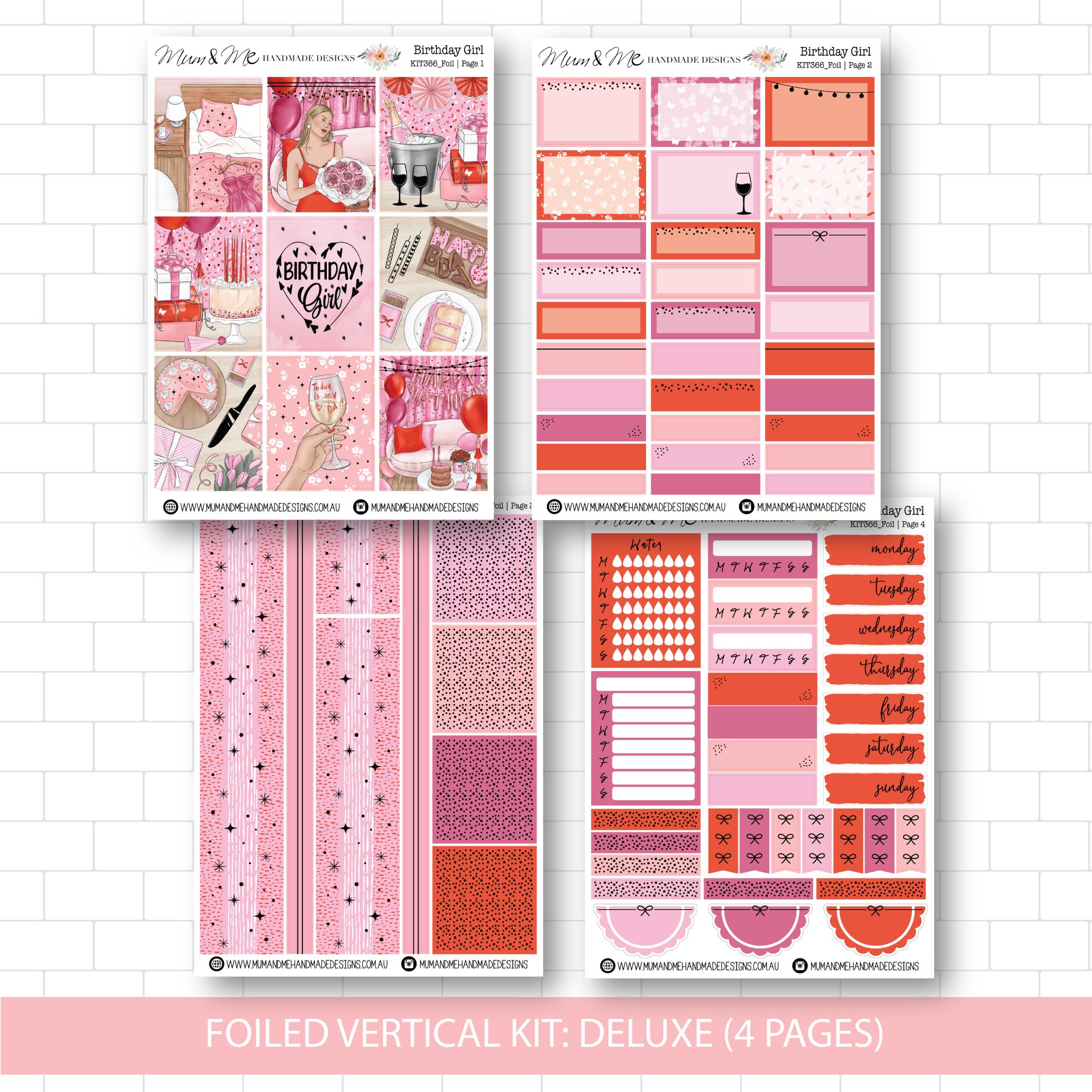Deluxe Foiled Kit: Birthday Girl (ROSE GOLD FOIL)