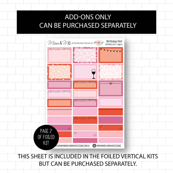 Deluxe Foiled Kit: Birthday Girl (ROSE GOLD FOIL)