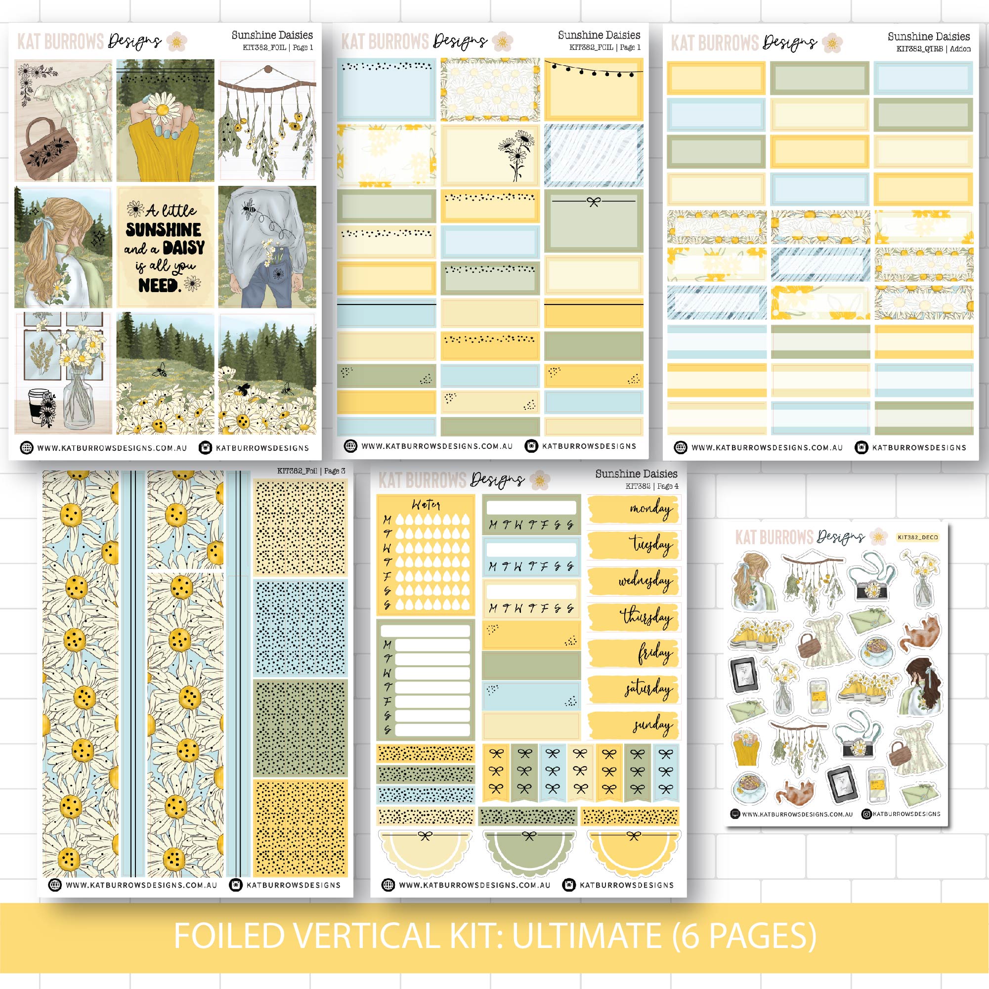 Ultimate Foiled Kit: Sunshine Daisies (GOLD FOIL)