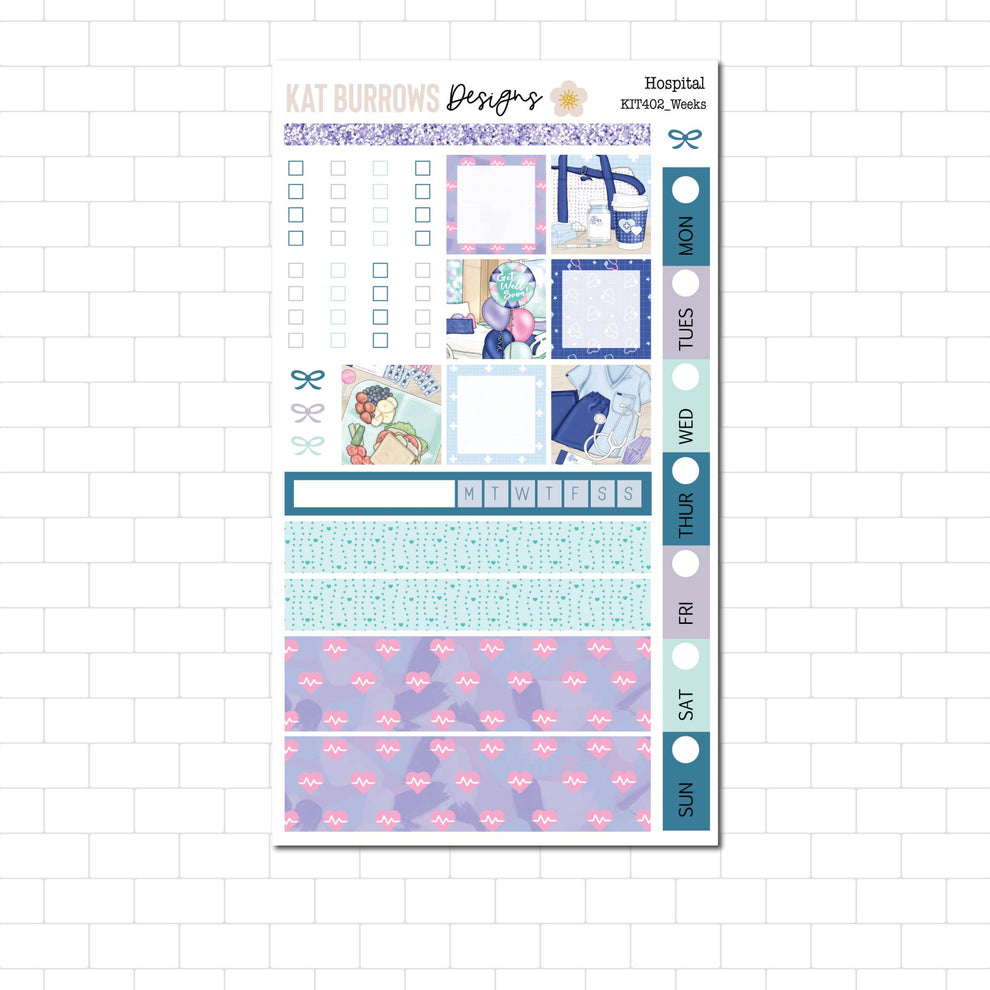 Hospital Hobonichi Weeks Sticker Kit and suits the Lime Mini Weeks ...