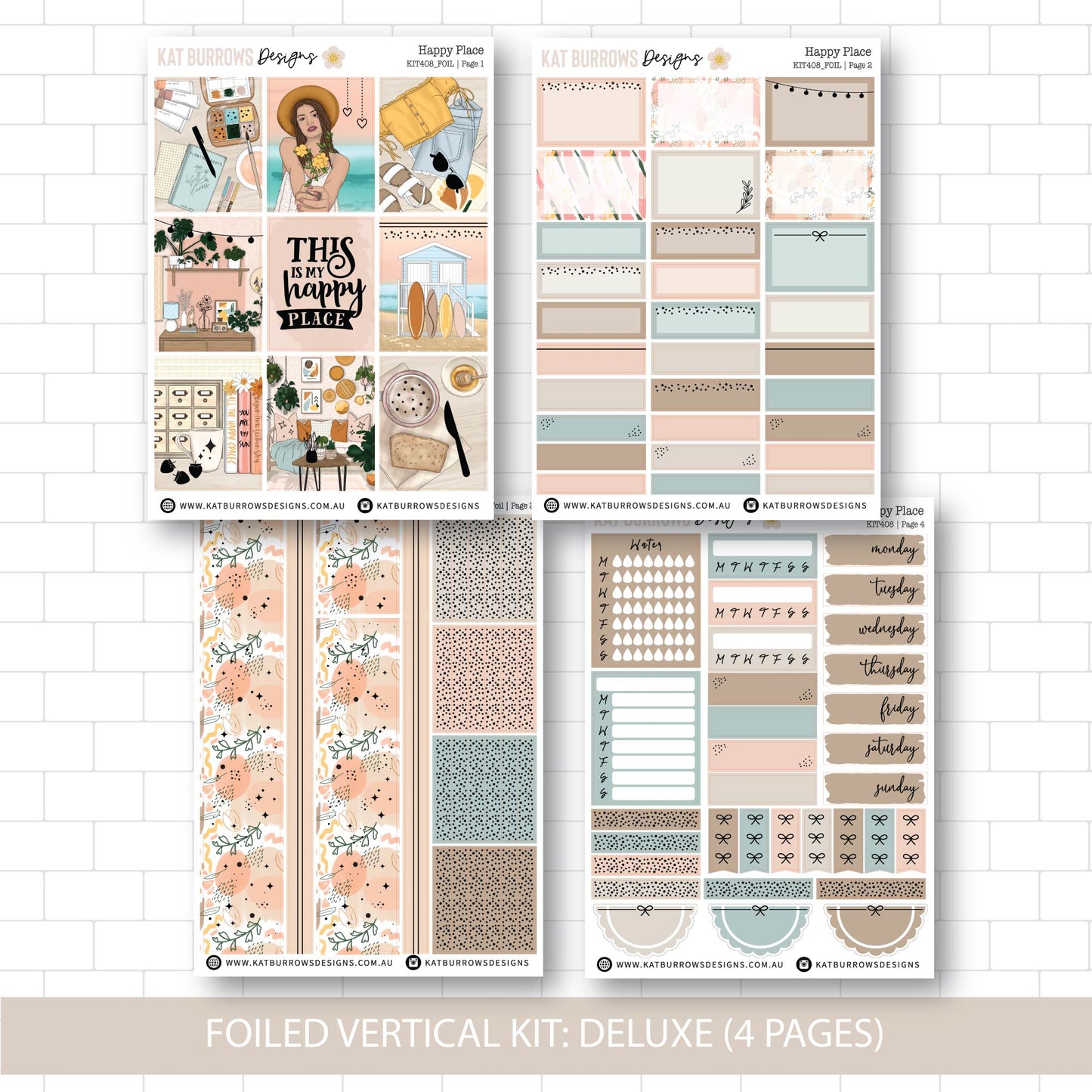 Deluxe Foiled Kit: Happy Place (ROSE GOLD FOIL)