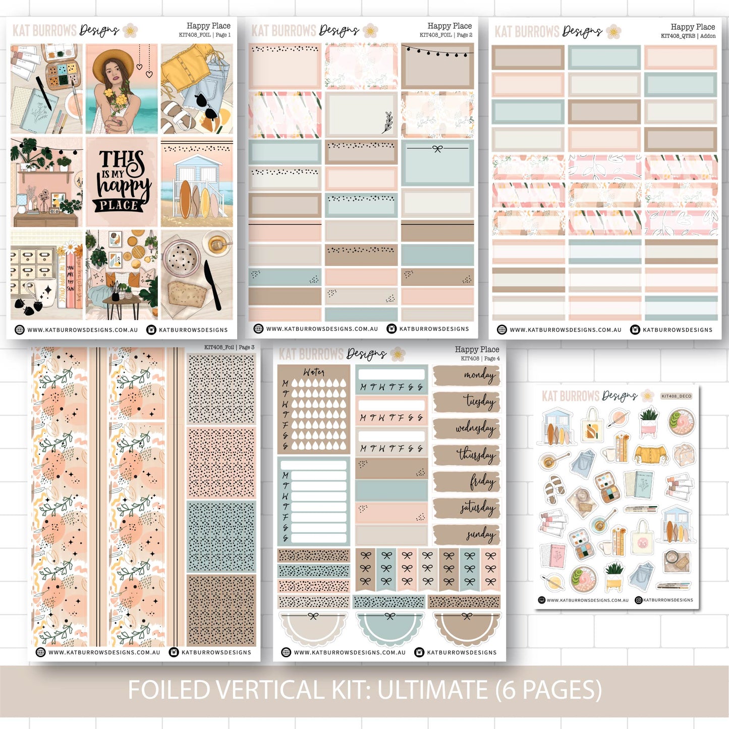 Deluxe Foiled Kit: Happy Place (ROSE GOLD FOIL)