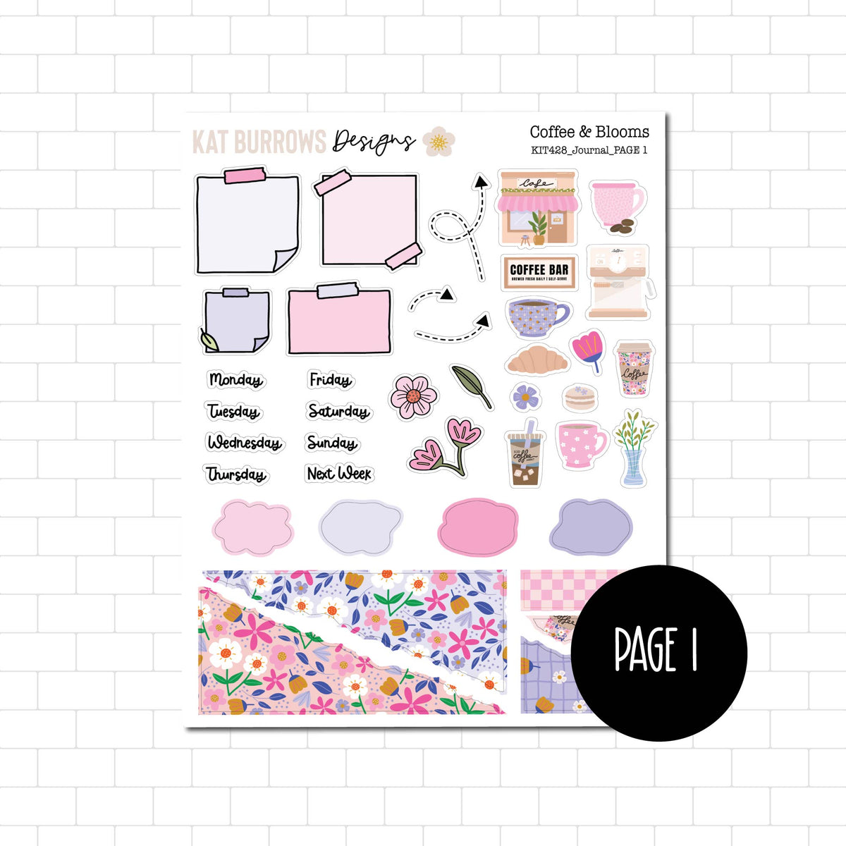 Journal Kit: Coffee & Blooms