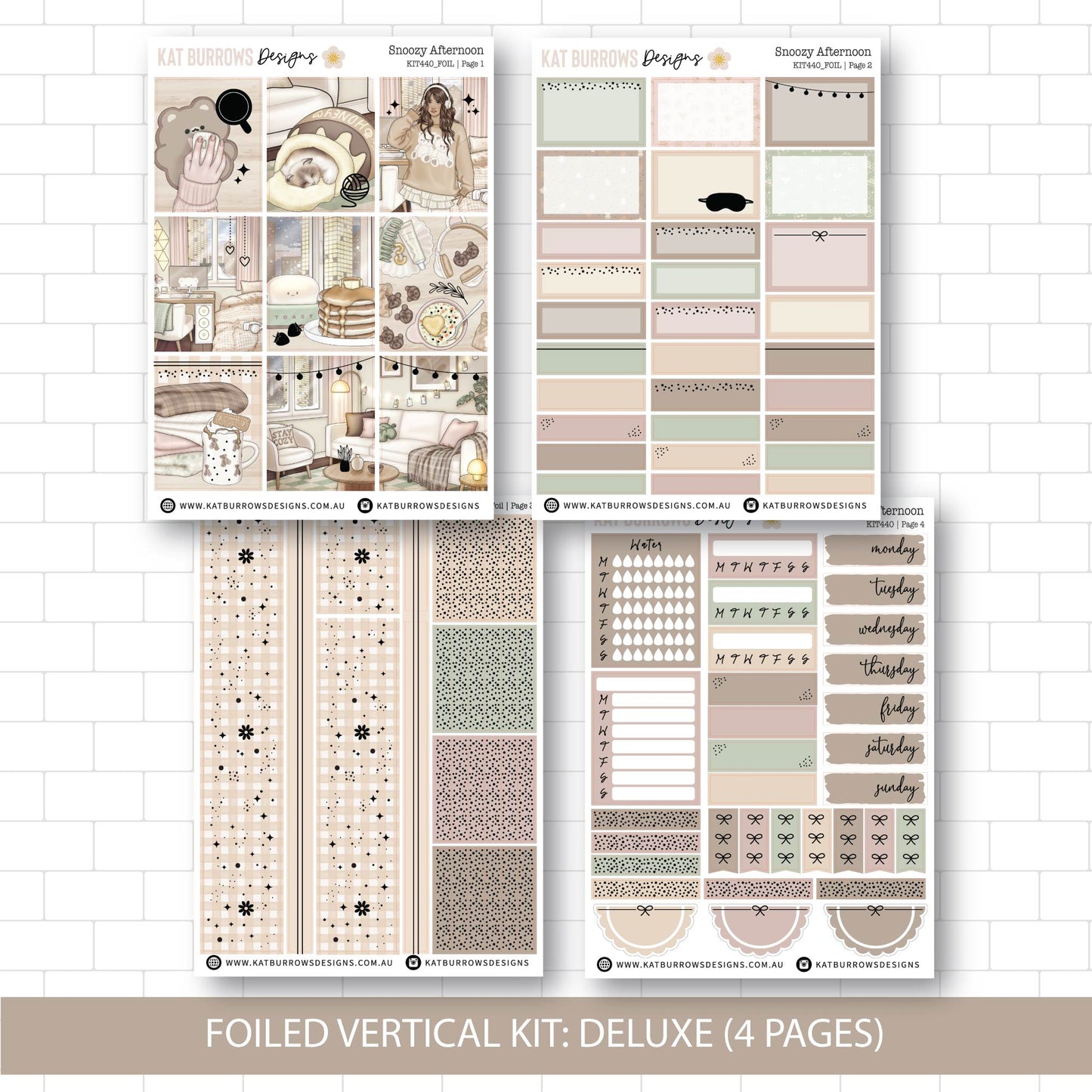 Deluxe Foiled Kit: Snoozy Afternoon (GOLD FOIL)