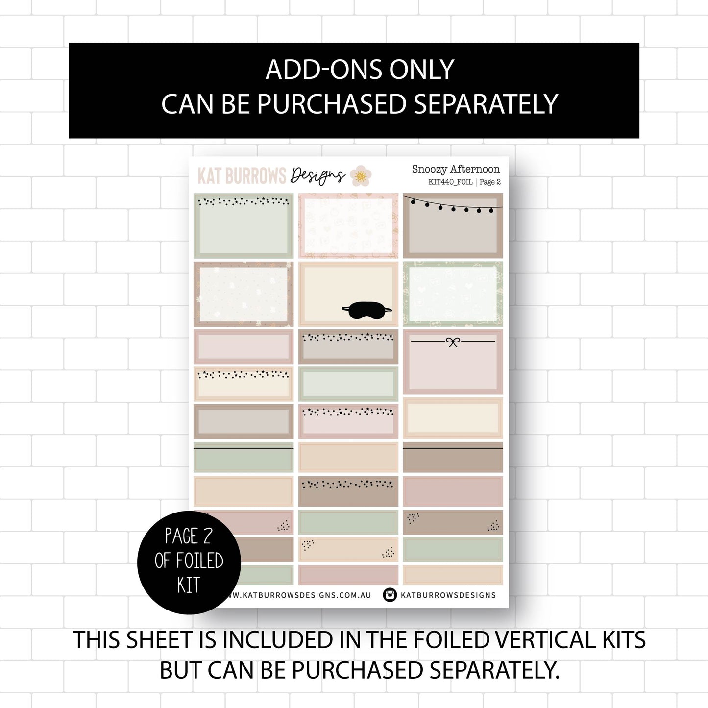 Deluxe Foiled Kit: Snoozy Afternoon (GOLD FOIL)