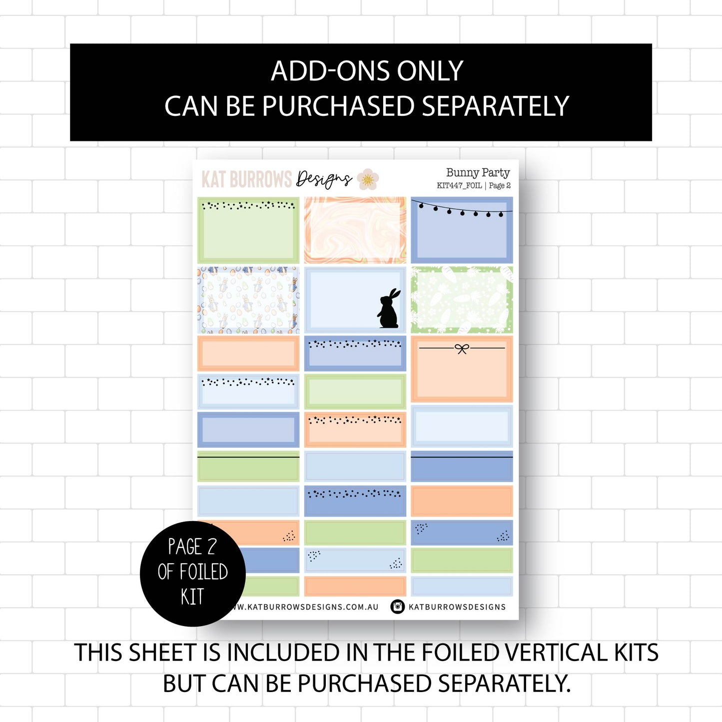 Deluxe Foiled Kit: Bunny Party (SILVER FOIL)