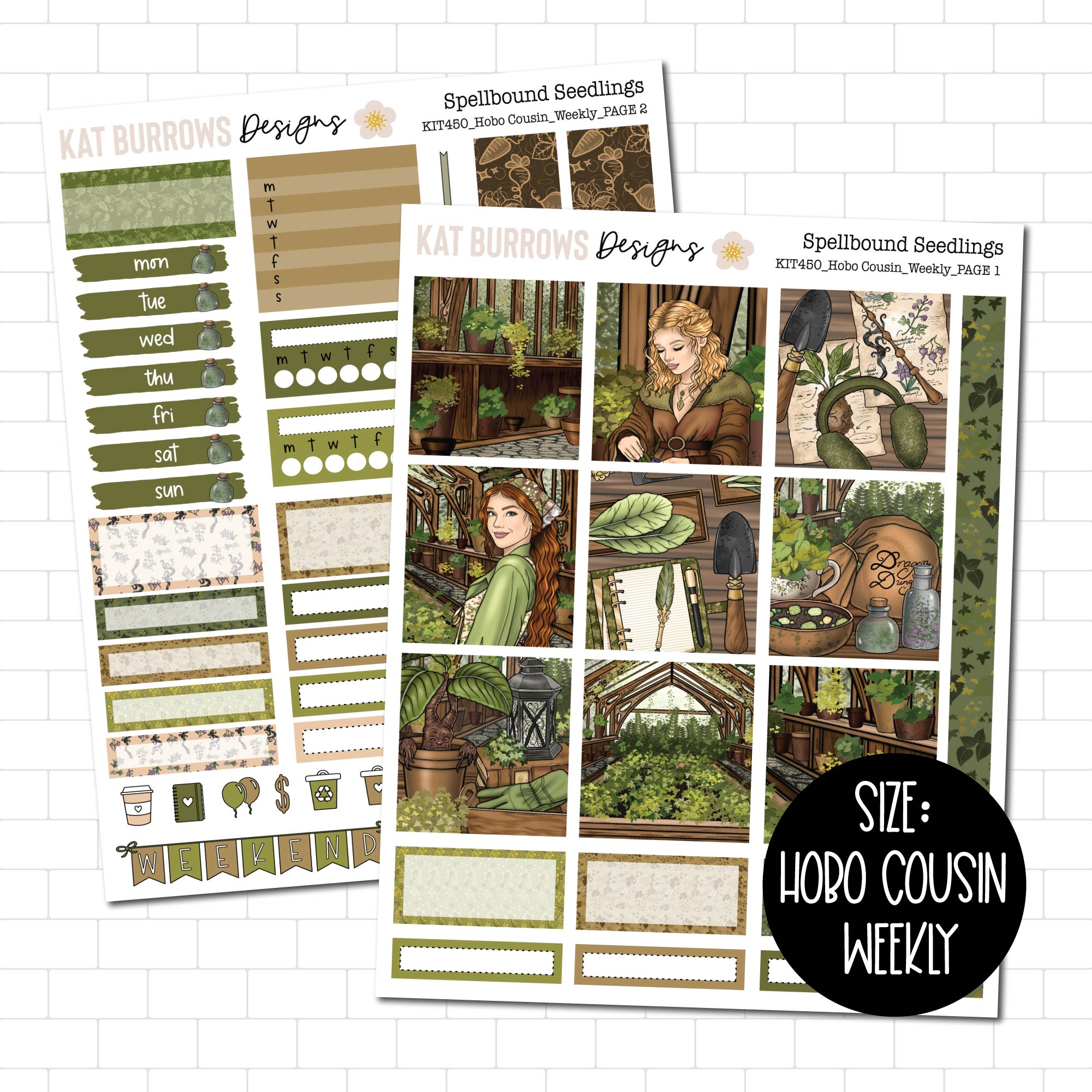 Spellbound Seedlings Hobonichi Cousin Weekly Sticker Kit for your ...