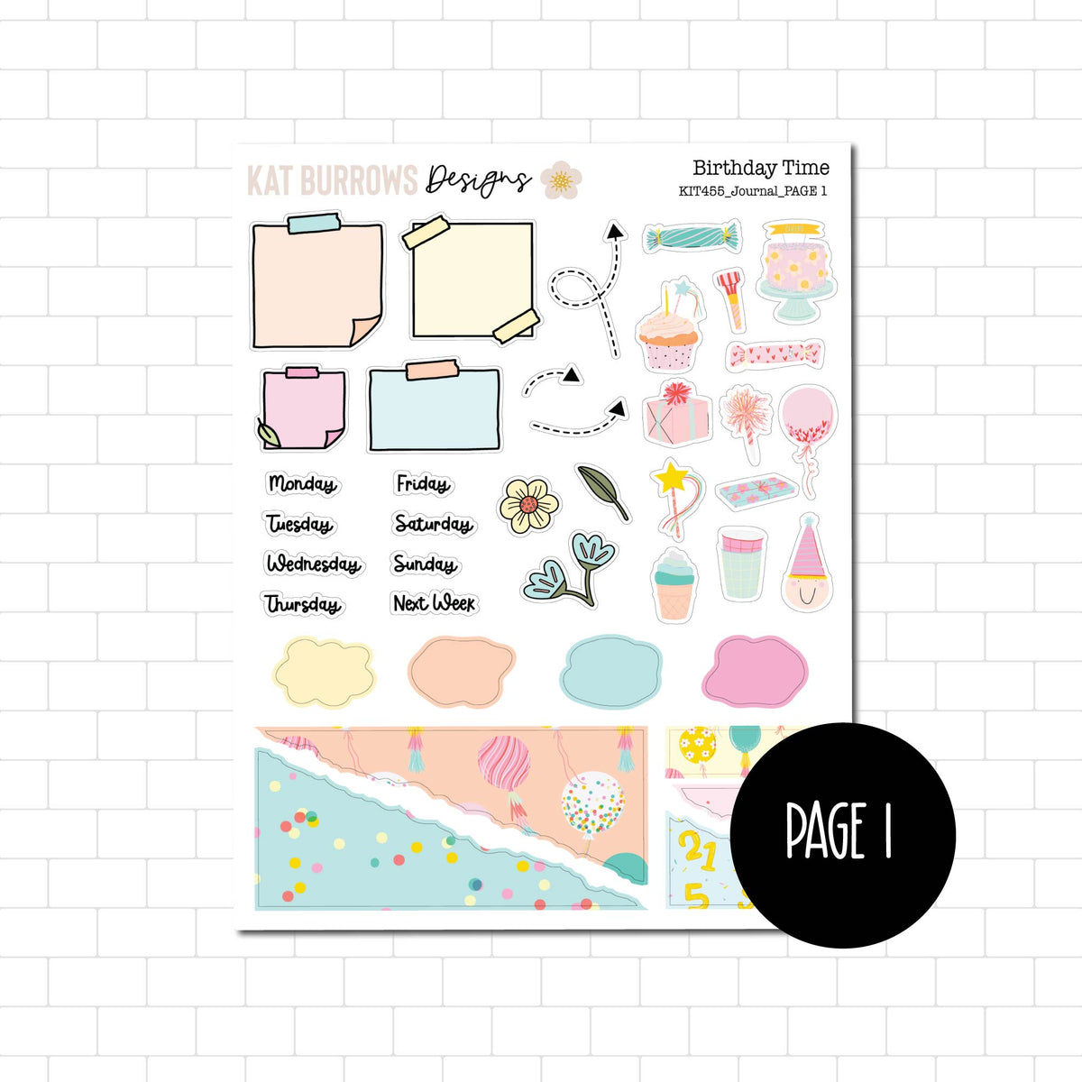 Journal Kit: Birthday Time