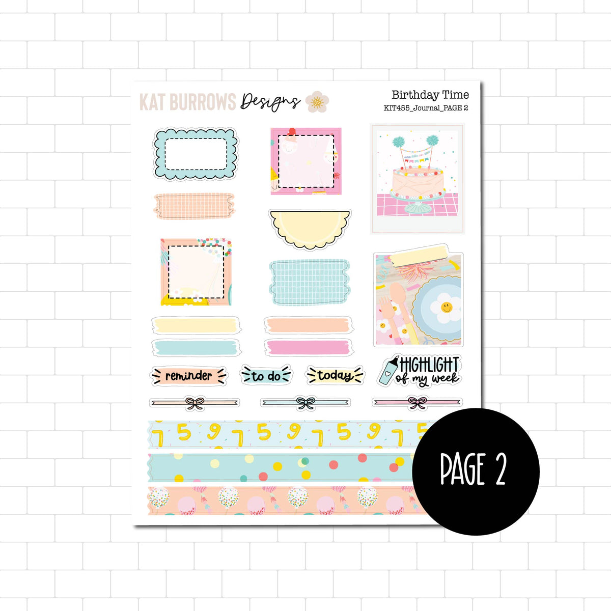 Journal Kit: Birthday Time