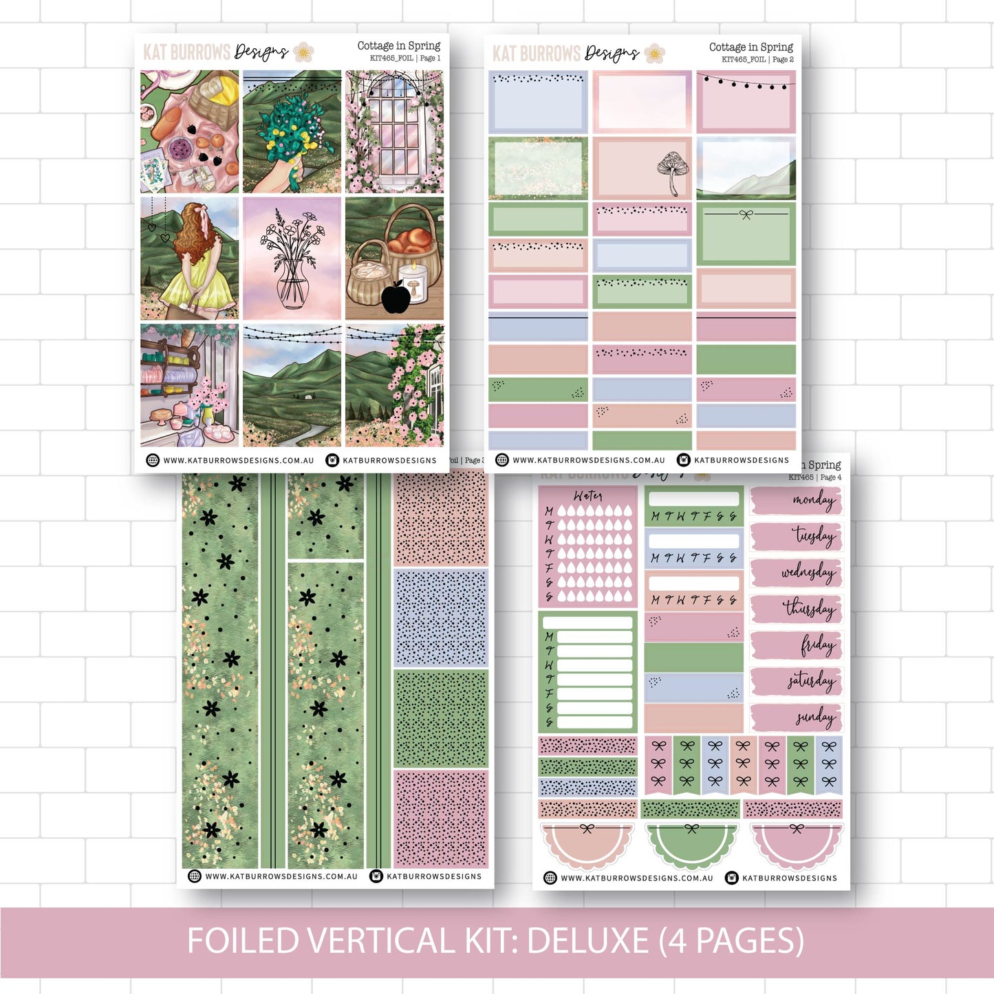 Deluxe Foiled Kit: Cottage in Spring (ROSE GOLD FOIL)