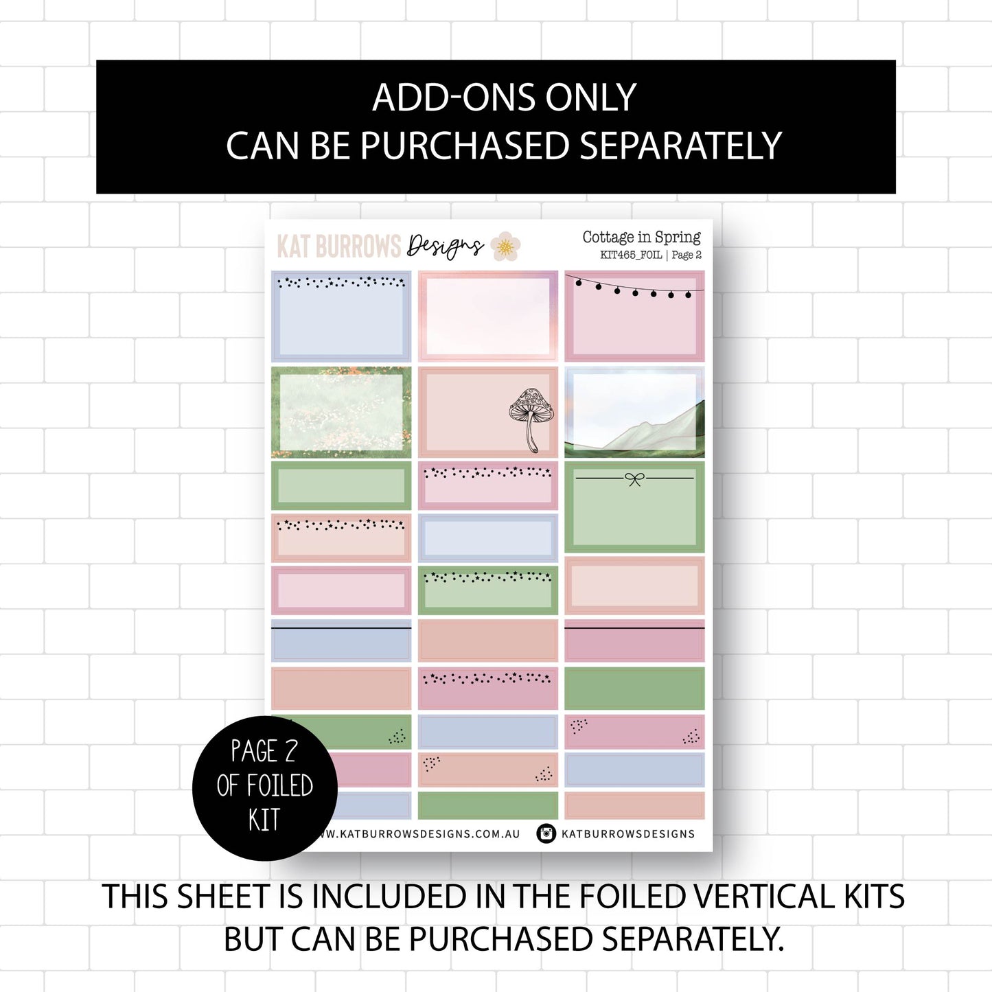 Deluxe Foiled Kit: Cottage in Spring (ROSE GOLD FOIL)