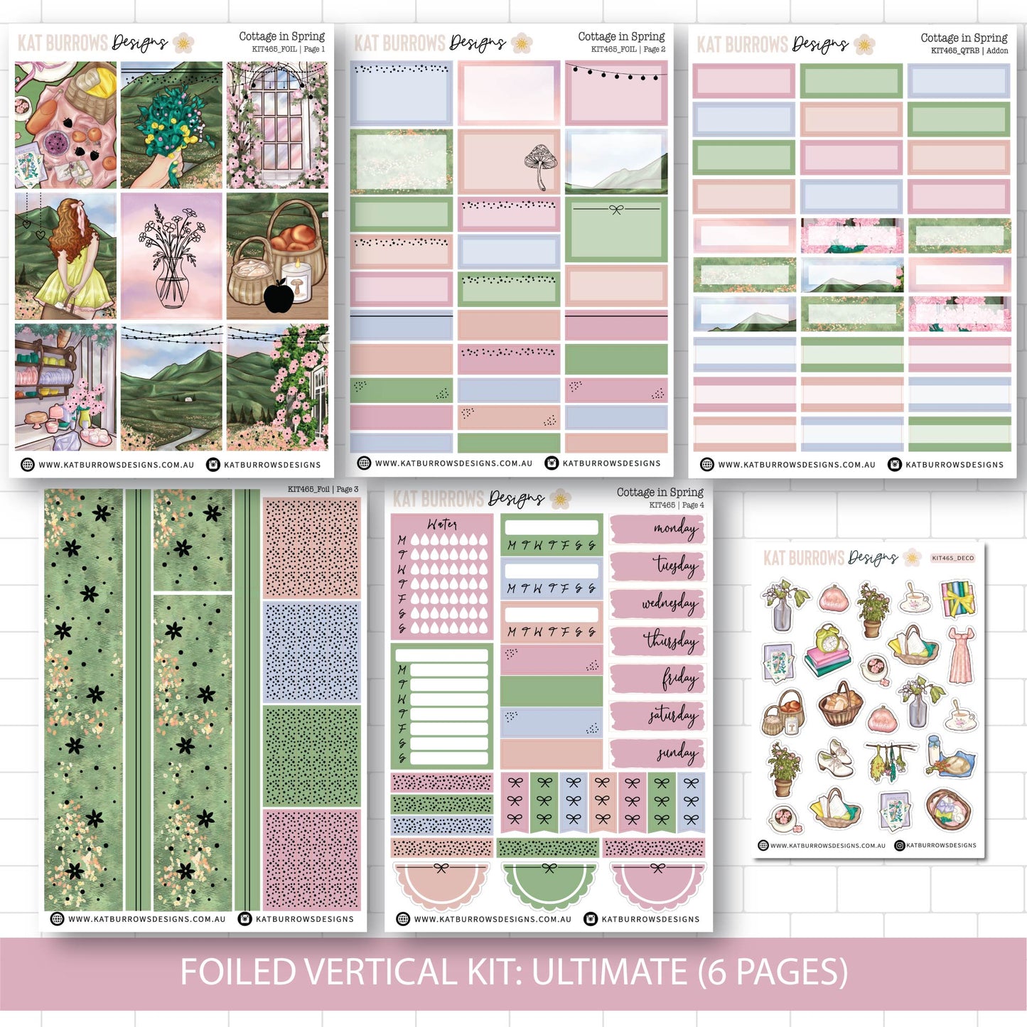 Deluxe Foiled Kit: Cottage in Spring (ROSE GOLD FOIL)