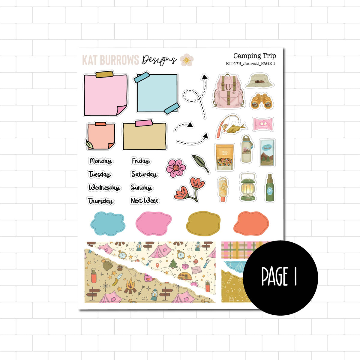 Journal Kit: Camping Trip
