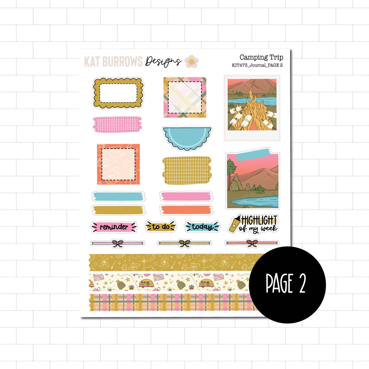 Journal Kit: Camping Trip