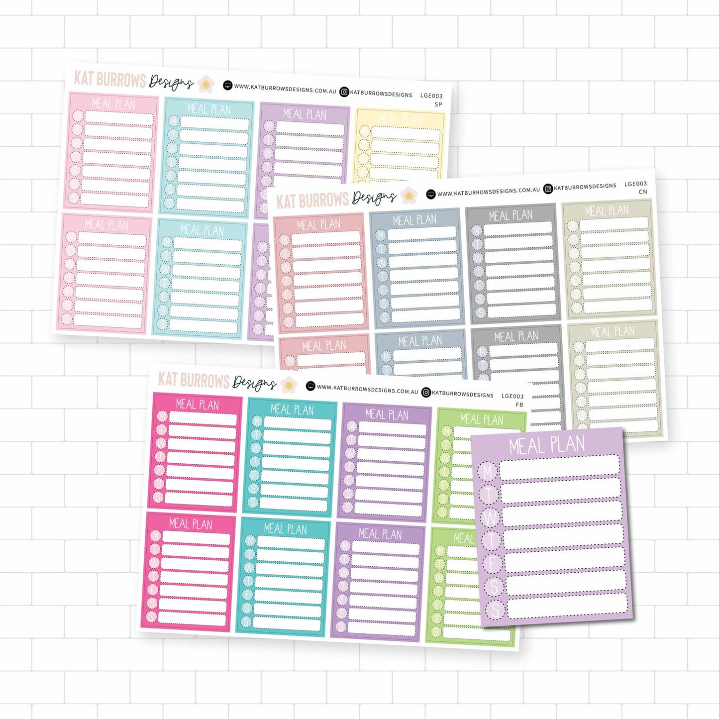 Stickers: Meal Plan Tracker