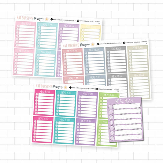 Stickers: Meal Plan Tracker