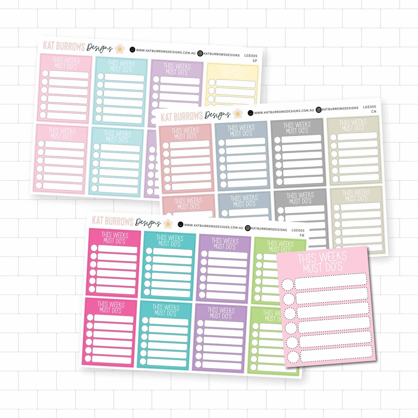 Stickers: This Weeks Must Do's