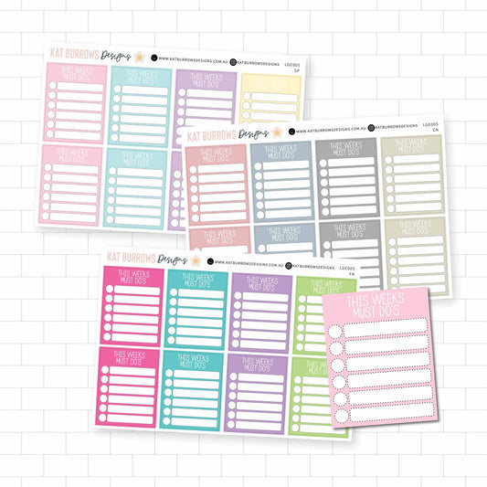Stickers: This Weeks Must Do's