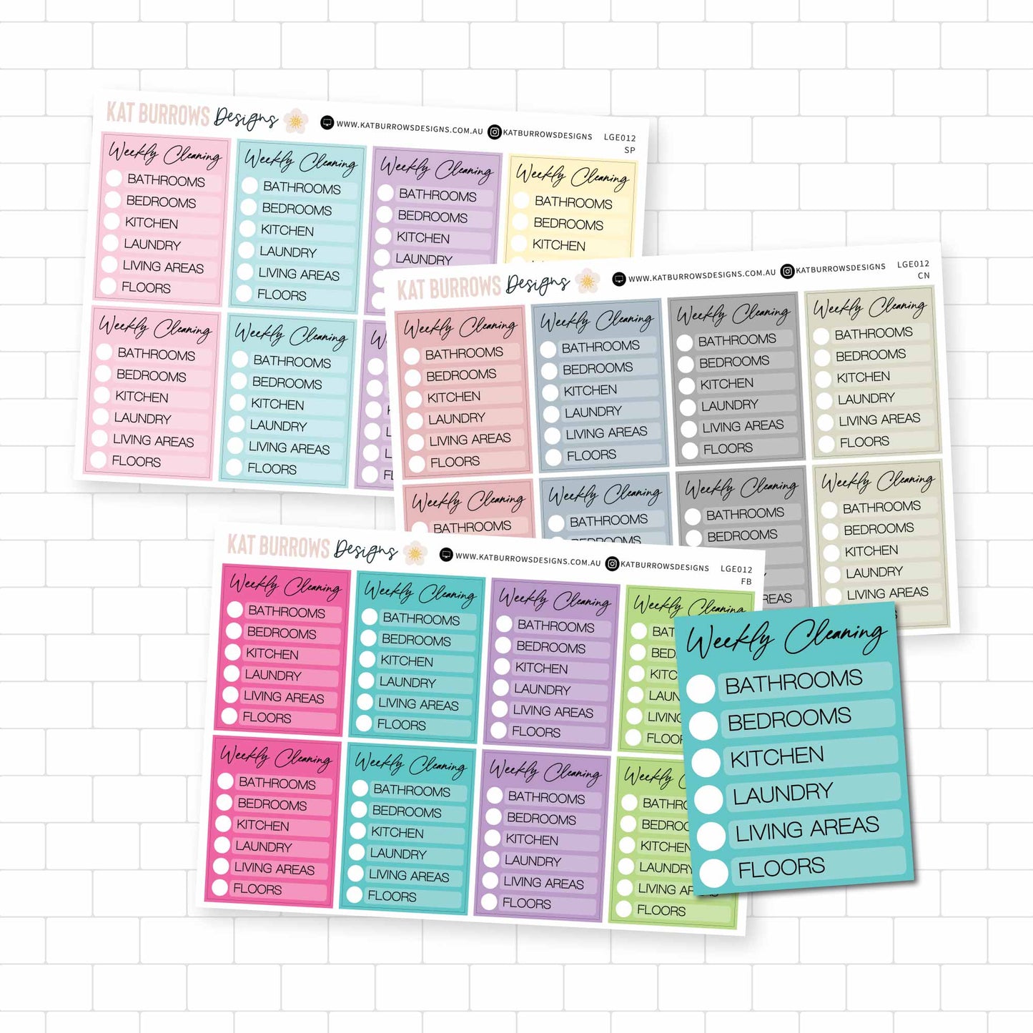 Stickers: Weekly Cleaning