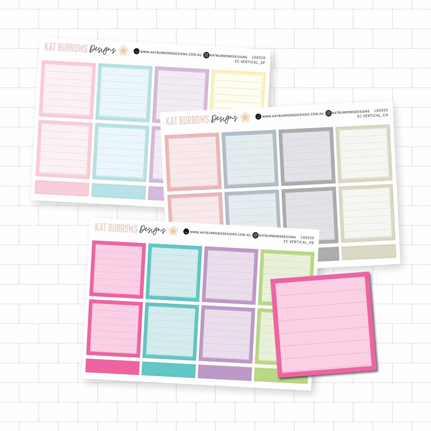 Stickers: EC Lined Boxes