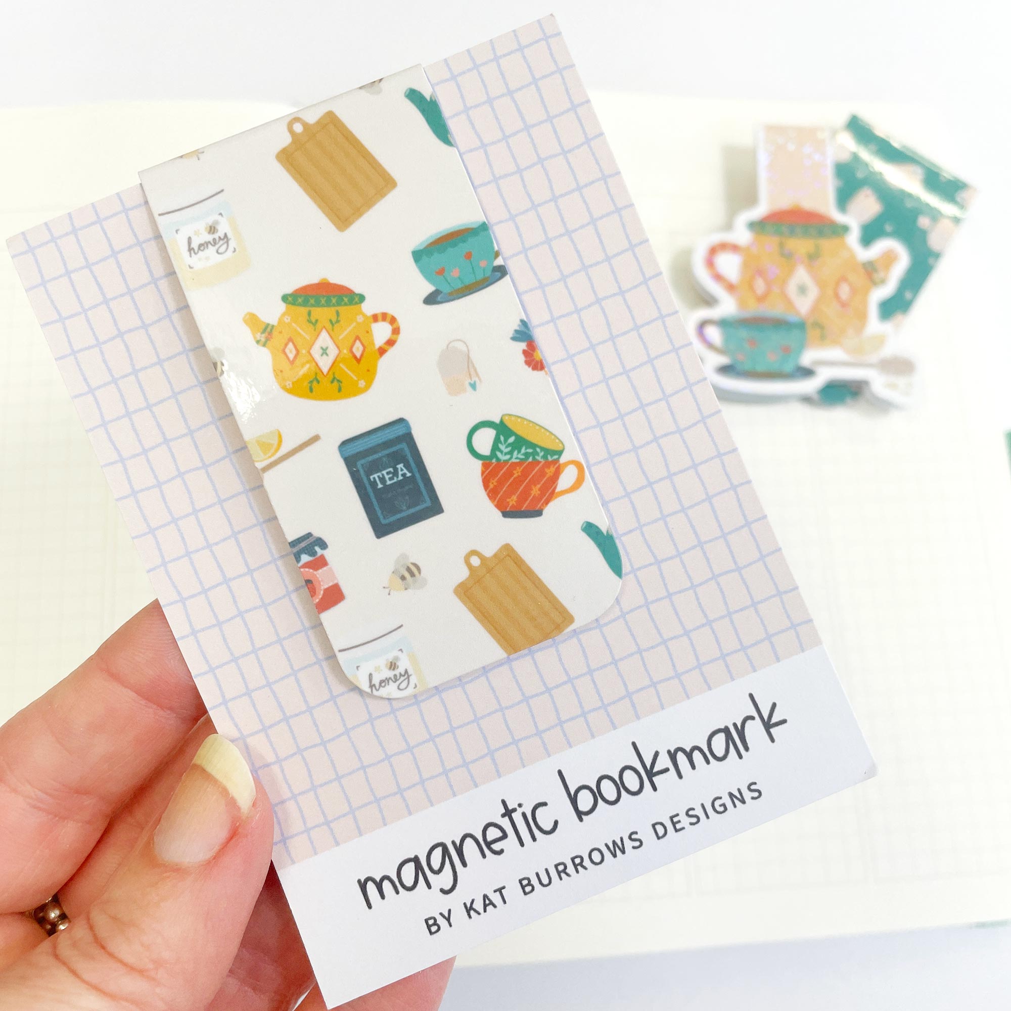 Magnetic Bookmark: Tea Items
