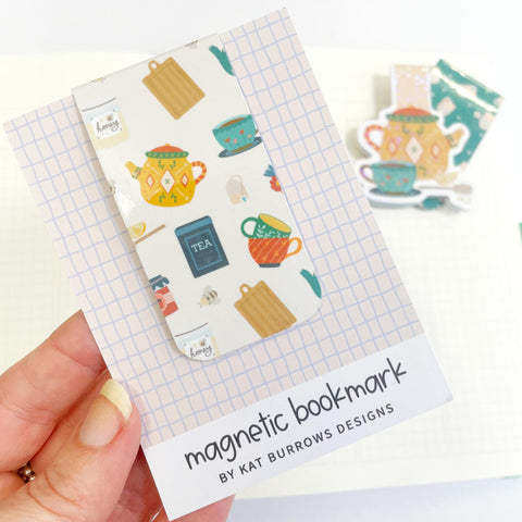 Magnetic Bookmark: Tea Items