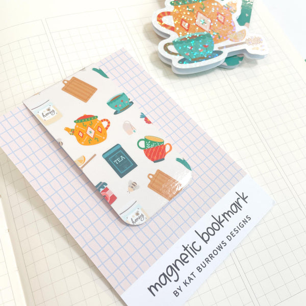 Magnetic Bookmark: Tea Items