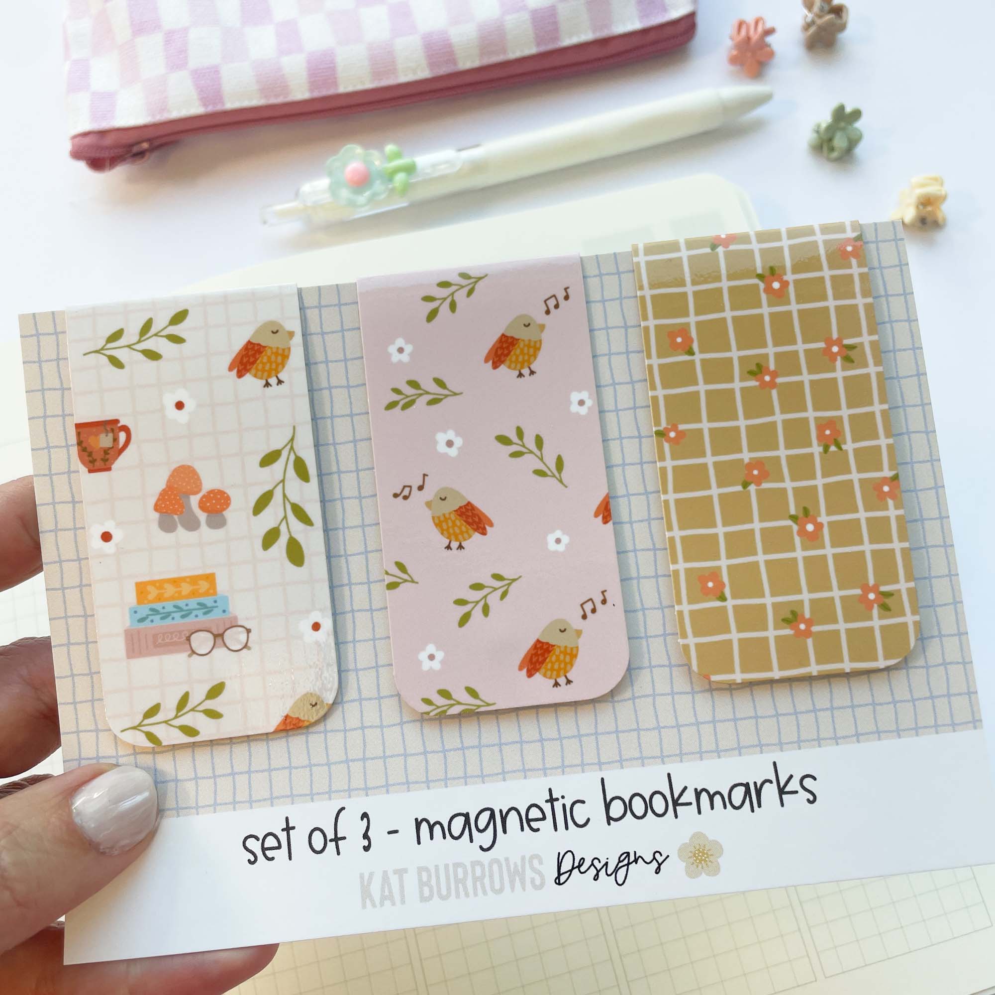 Little Library Items Magnetic Bookmarks Set of 3, Magnetic Bookmarks ...